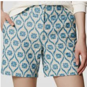 💐BOGO Loft Riviera 6" shorts size 8 Mad Men Pattern